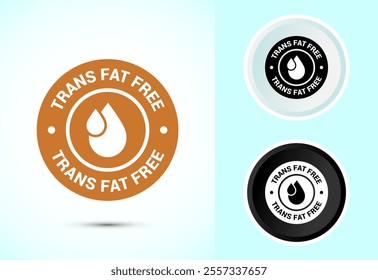 Trans fat free icon design illustration, Zero trans fat icon for healthy concept