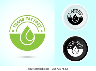 Trans fat free icon design illustration, Zero trans fat icon for healthy concept