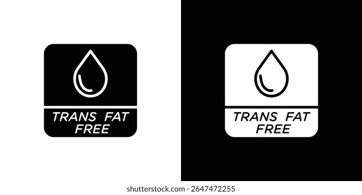 Trans fat free icon Isolated flat vector in outline
