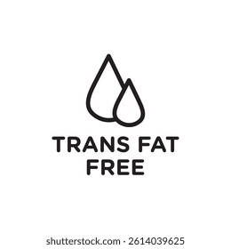 Trans fat free icon line art vector