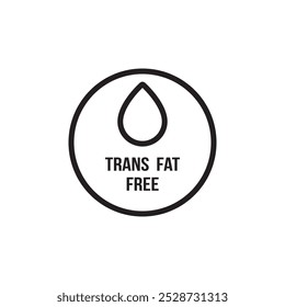 Trans fat free icon Outline vector for web ui