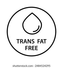 Trans Fat Free Icon, Perfect for Health and Nutrition Graphics