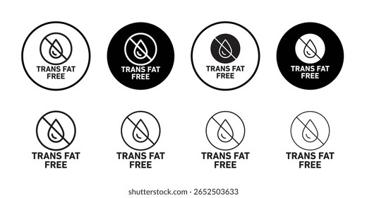 Ícone livre de gordura trans simples esboço vetor sinal