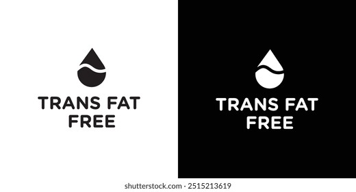 Trans fat free icon Thin line flat illustration