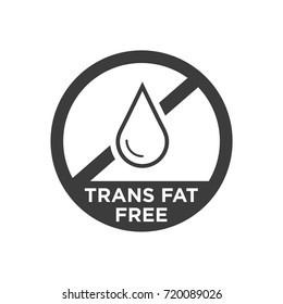 Trans Fat Free Icon. Vector Illustration.