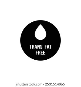 Trans fat free icon web design in vector