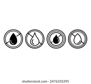 trans fat free icons symbol sign circle shape vector design black white color illustration sets