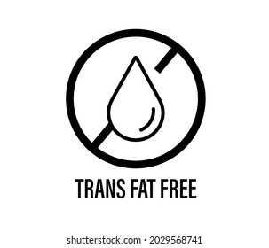 Trans Fat Free Line Icon, Outline Vector Symbol Illustration. Pixel Perfect, Editable Stroke.