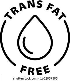 trans fat free outline icon