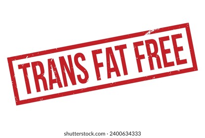 Trans Fat Free Rubber Stamp Seal Vector