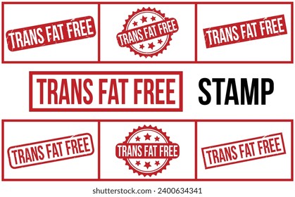 Trans Fat Free Rubber Stamp set Vector