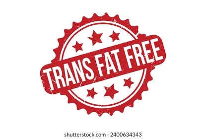 Trans Fat Free Rubber Stamp Seal Vector