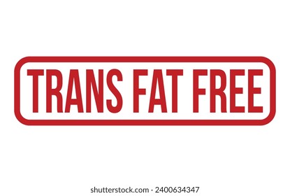 Trans Fat Free Rubber Stamp Seal Vector