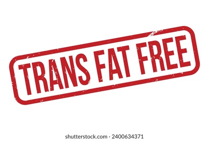 Trans Fat Free Rubber Stamp Seal Vector