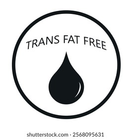  Trans fat free sticker,label or template set. trans fat free icon sign vector icon