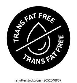 Trans Fett-frei Vektorsymbol Logo-Design