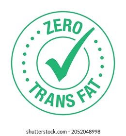 Trans fat free vector icon badge logo design