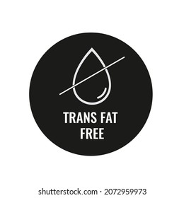 Trans Fat Free vector illustration. Vector certificate icon. Trans Fat Food.