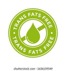 Trans fat free vector logo or badge template.