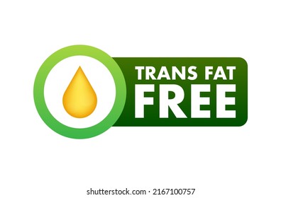 Trans fat free for web design. Editable vector. Editable stroke. Vector graphic