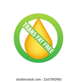 Trans fat free for web design. Editable vector. Editable stroke. Vector graphic