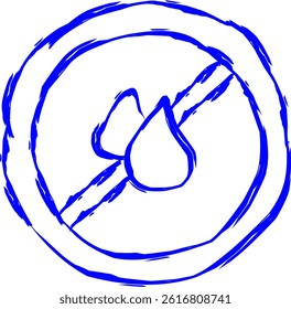 trans fat icon in doodle style. blue line scribble icon	