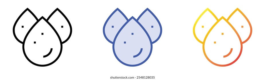 trans fat icon. Linear, Blue Fill and Gradient Style Design Isolated On White Background