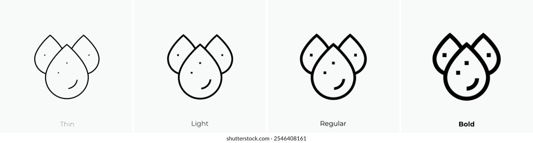 trans fat icon. Thin, Light Regular And Bold style design isolated on white background