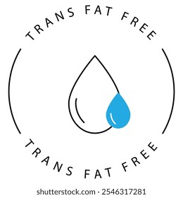 Trans Fat Petroleum-Free Healthy Choice Vector Icon Design