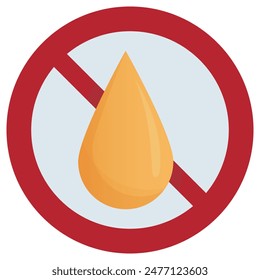 Trans fats free colored icon. Food allergen icon. Round sticker for product packaging