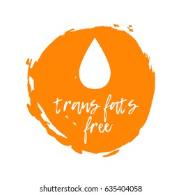 Trans Fats Free icon. Food intolerance symbols. Vector illustration.