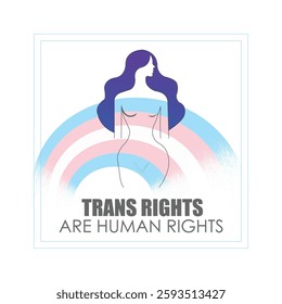 Trans Rights Are Human Rights – Empowering LGBTQ+ Illustration