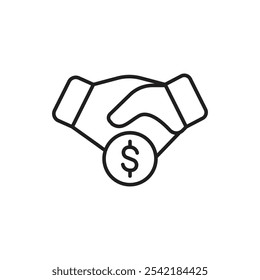Icono de Aprobación de transacciones con protocolo de enlace o marca de verificación, que representa Aprobaciones de pago, confirmaciones de transacciones y transacciones financieras seguras