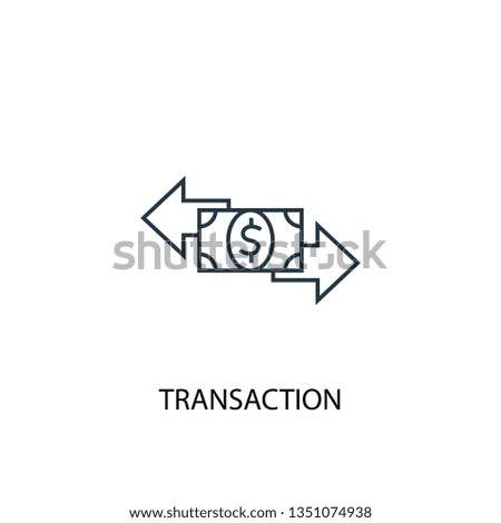 transaction concept line icon. Simple element illustration. transaction concept outline symbol design. Can be used for web and mobile UI/UX