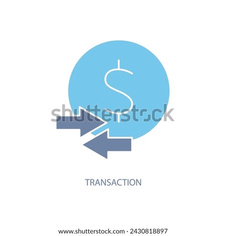 transaction concept line icon. Simple element illustration. transaction concept outline symbol design.