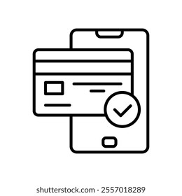 Transaction confirmation icon for online payment
