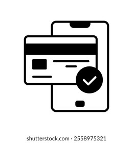 Transaction confirmation icon for online payment
