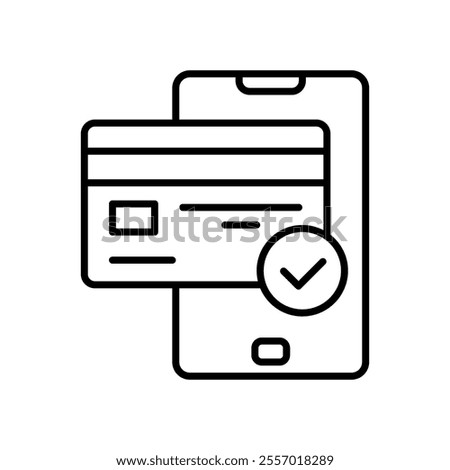 Transaction confirmation icon for online payment
