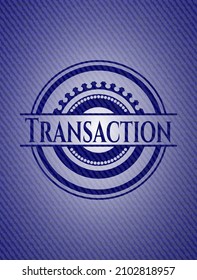 Transaction with denim texture. Vector Illustration. Detailed. 