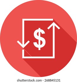Transaction, dollar, bill, exchange icon vector image. Can also be used for eCommerce, shopping, business. Suitable for web apps, mobile apps and print media.