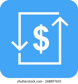 Transaction, dollar, bill, exchange icon vector image. Can also be used for eCommerce, shopping, business. Suitable for web apps, mobile apps and print media.