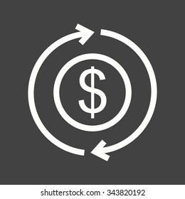 Transaction, dollar, bill, icon vector image. Can also be used for business management. Suitable for use on web apps, mobile apps and print media.