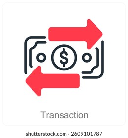 Transaction and exchange icon concept
