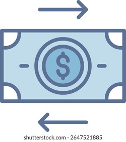 Transaction Filled Blue Tone Icon