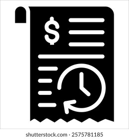 Transaction History Icon Element For Design