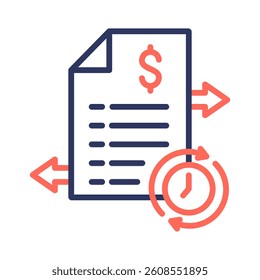 Transaction History Icon Element for Design