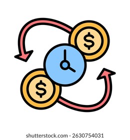 Elemento de ícone do histórico de transações para design