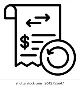Transaction History Icon Element For Design