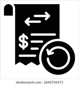 Transaction History Icon Element For Design