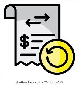 Transaction History Icon Element For Design
